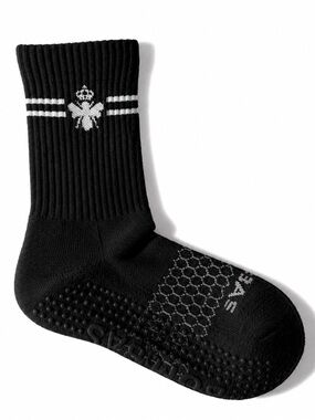 Bombas Women's Gripper Half Calf Socks Black Size S NWT